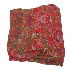 Ralph Lauren Home Galahad TWIN Fitted Sheet Red Multicolor Paisley Scroll Cotton